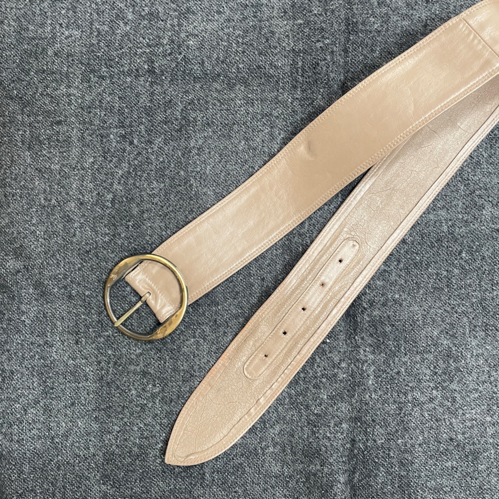 Vintage wide leather belt